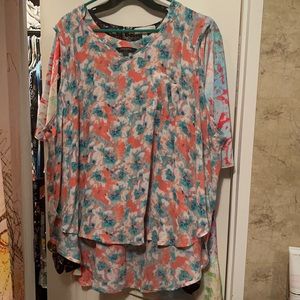 Sleeveless multicolor summer blouse 4x